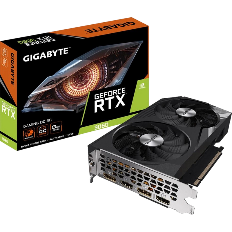 Placă Video Gigabyte GV-N3060GAMING OC-8GD,  8GB GDDR6 128bit