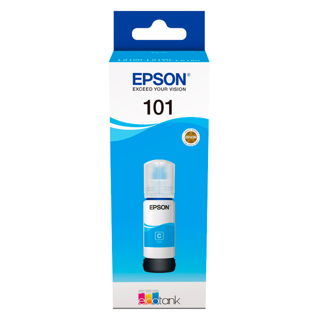 Контейнер с чернилами Epson 101 EcoTank, C13T03V24A, Циан
