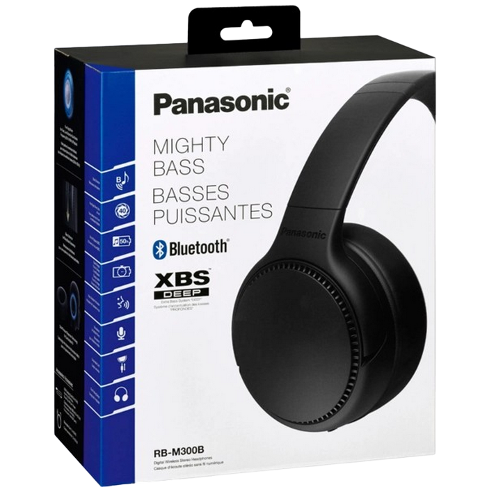 Bluetooth Headphones Panasonic RB-M300BGE-K, Black, Over size, 50 Hours Playback