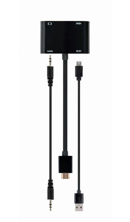 Adapter HDMI M to HDMI&VGA F + AUX, Cablexpert