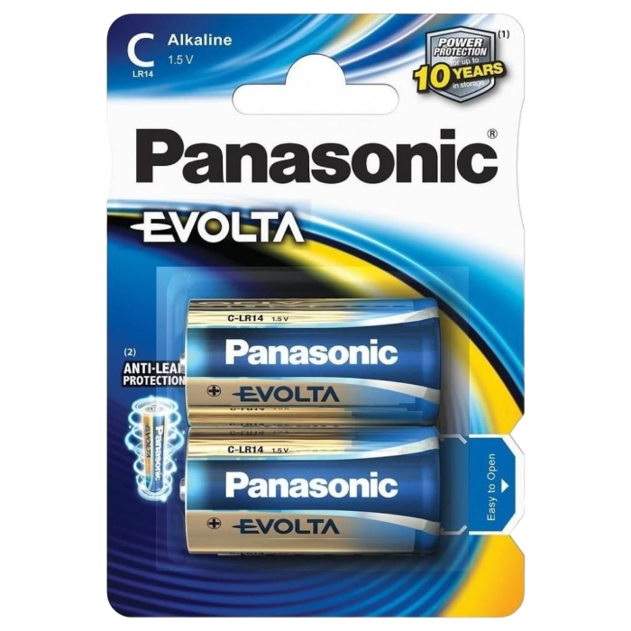 Батарейки Panasonic LR14EGE, C, 2шт.