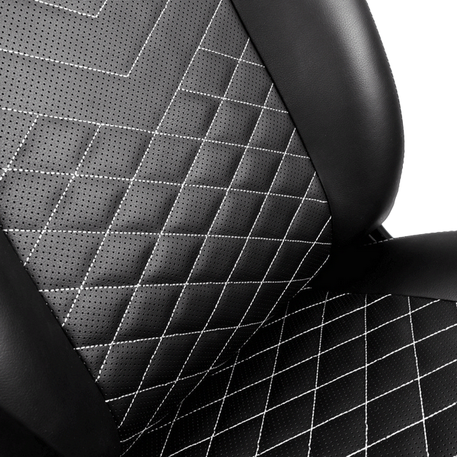 Игровое кресло Noblechairs Icon, Искусственная кожа, Черный/Белый