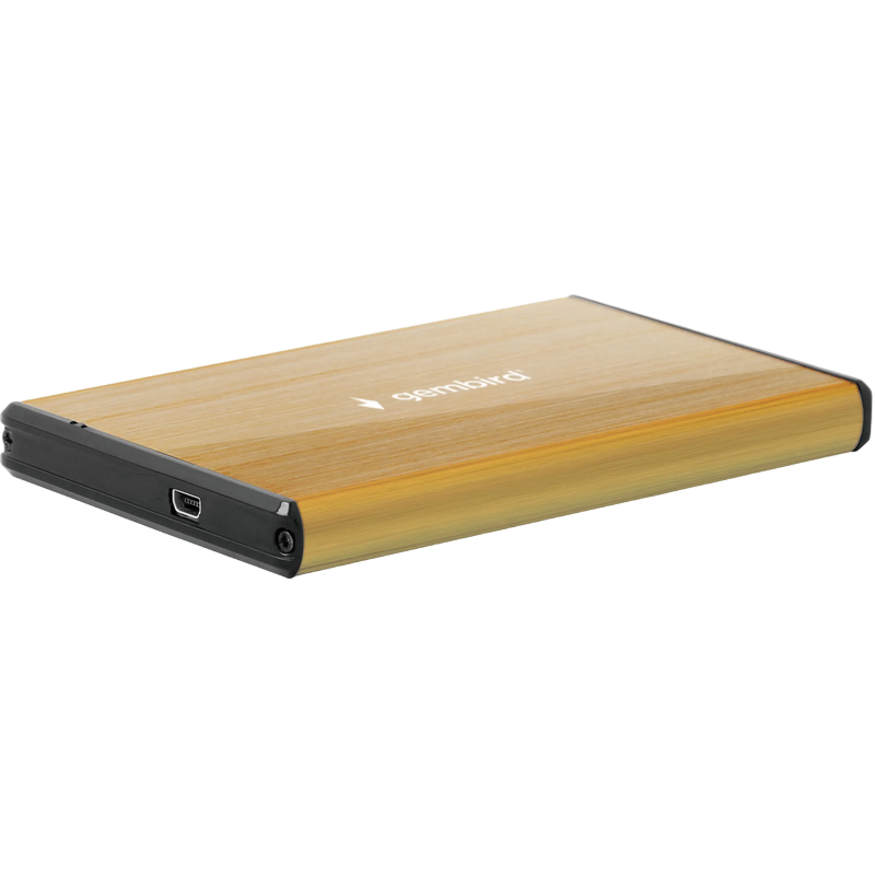 Внешний корпус Gembird EE2-U3S-3-GL, Золотой (EE2-U3S-3-GL)