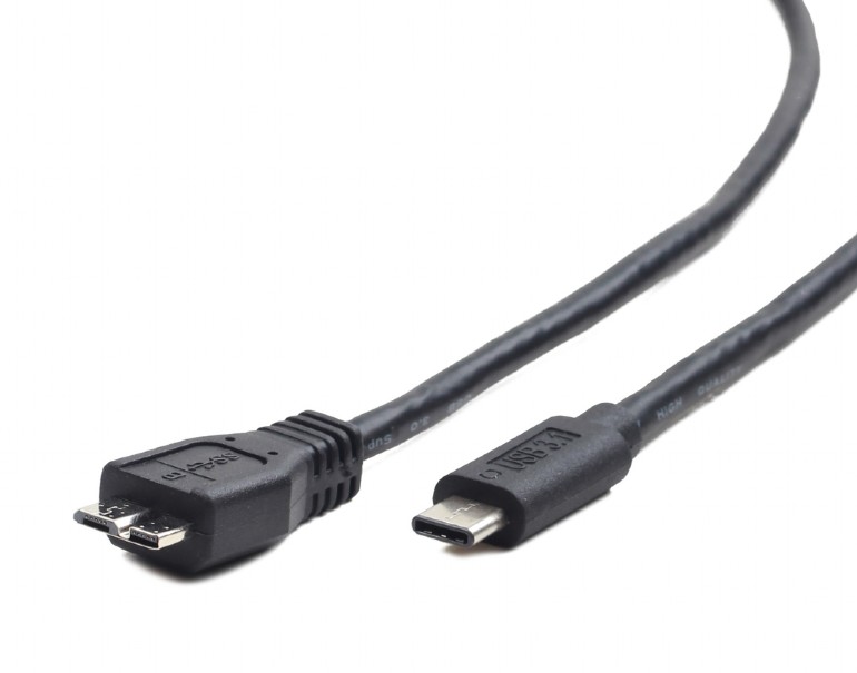 Cable  Type-C/microUSB3.0, CM/BM, 1.0 m, Cablexpert, Black, CCP-USB3-mBMCM-1M