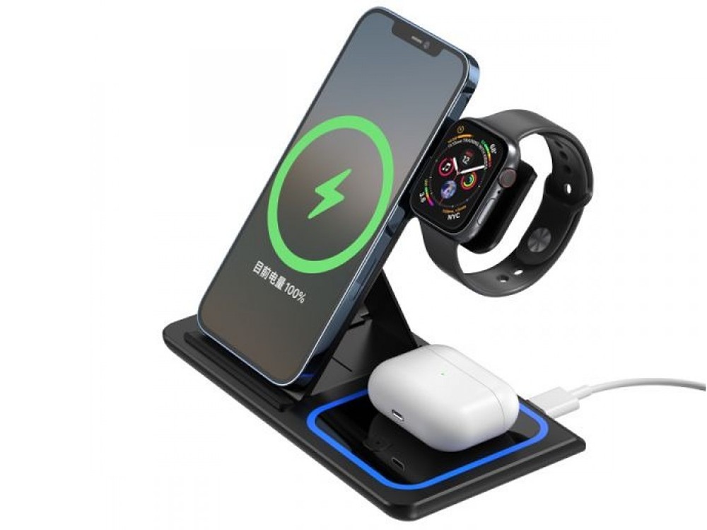 Încărcător wireless XO WX023, 15W, Negru
