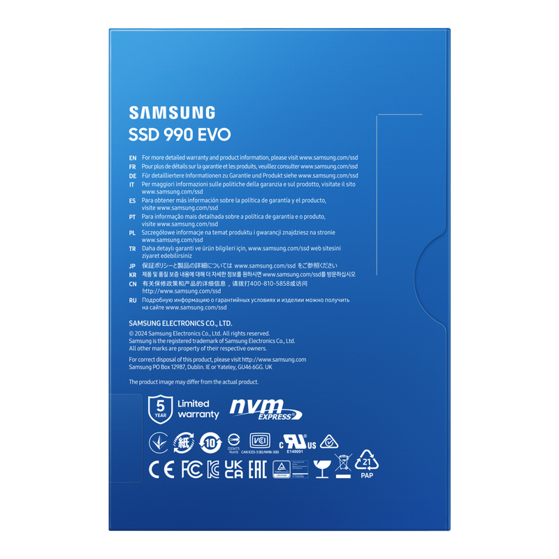 Unitate SSD Samsung 990 EVO MZ-V9E2T0BW, 2048GB, MZ-V9E2T0BW