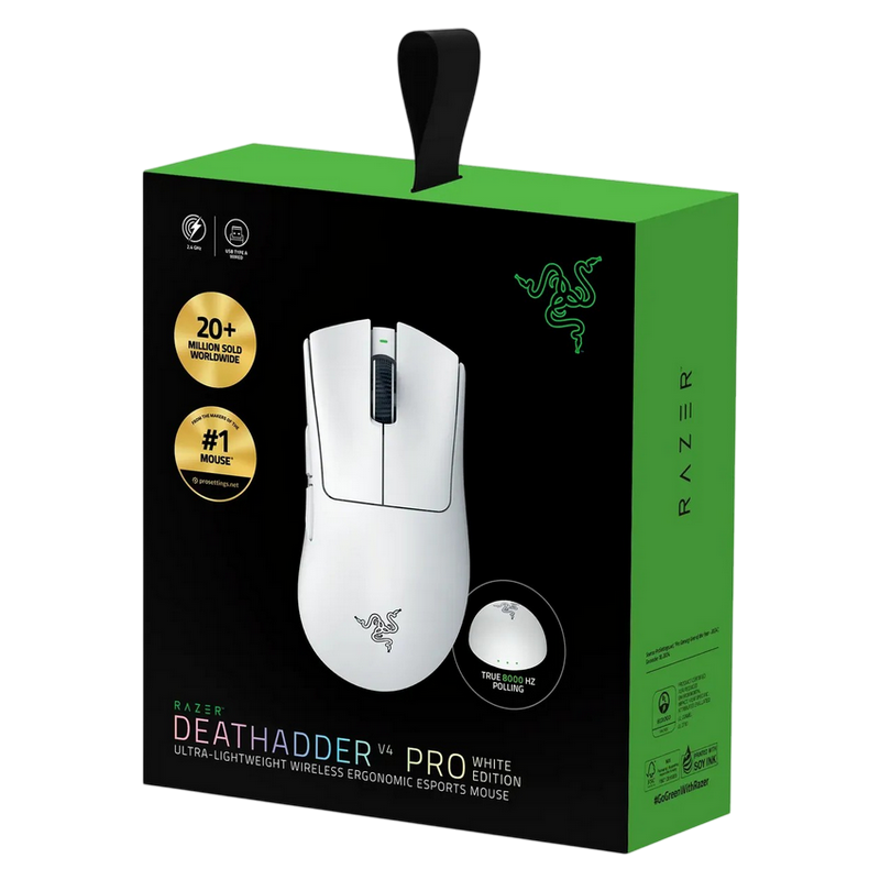 Игровая мышь Razer DeathAdder V4 Pro Проводное / беспроводное Белый