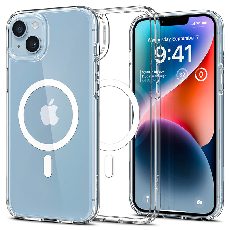 Spigen iPhone 14, Ultra Hybrid Mag Magsafe, White