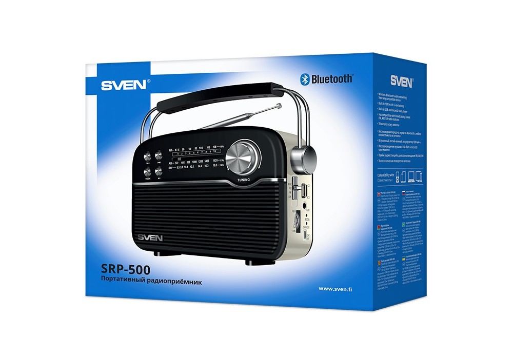 Портативное радио SVEN SRP-500, Чёрный