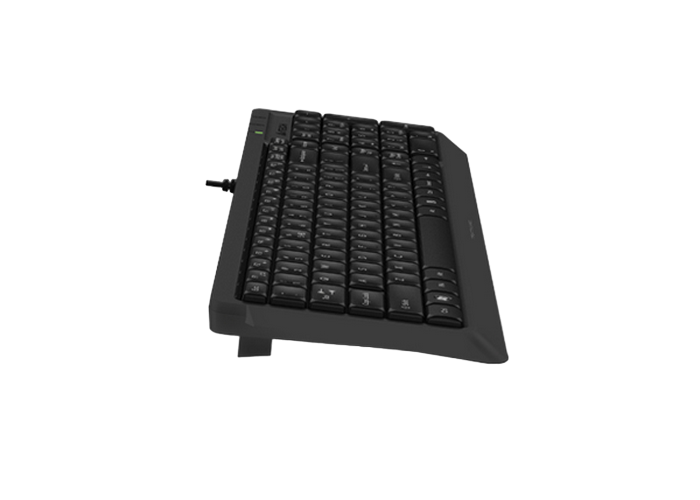 Keyboard A4Tech FK15, Full-Size Compact Design,FN Multimedia, Laser Engraving,Splash Proof,Black,USB
