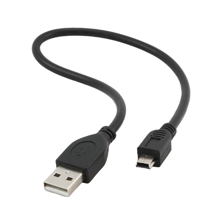 Cable Mini USB2.0,  Mini B - AM, 0.3 m,  Cablexpert, CCP-USB2-AM5P-1