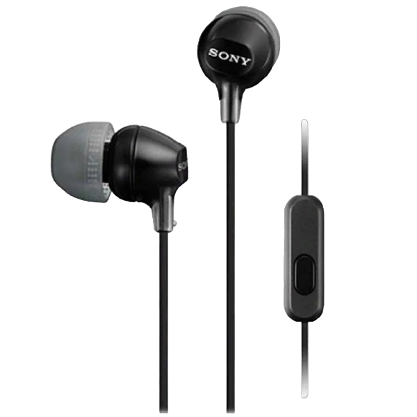 Гарнитура для мобильных телефонов SONY MDR-EX110AP, Проводной аналоговый, Чёрный