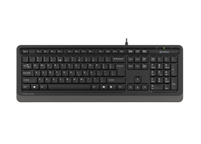 Клавиатура A4Tech FK10, Проводное, Чёрный/Серый