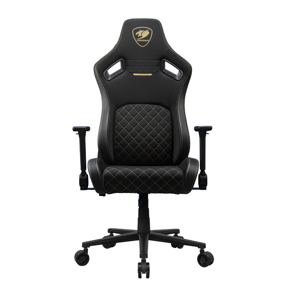 Scaun Gaming Cougar Defensor, Țesătură, PU Piele, Gold F