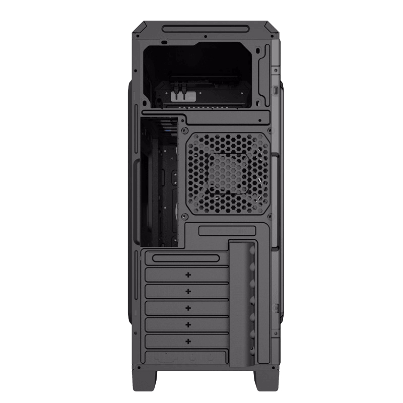 Carcasă PC Gamemax G563, Midi-Tower, Fără PSU, Negru