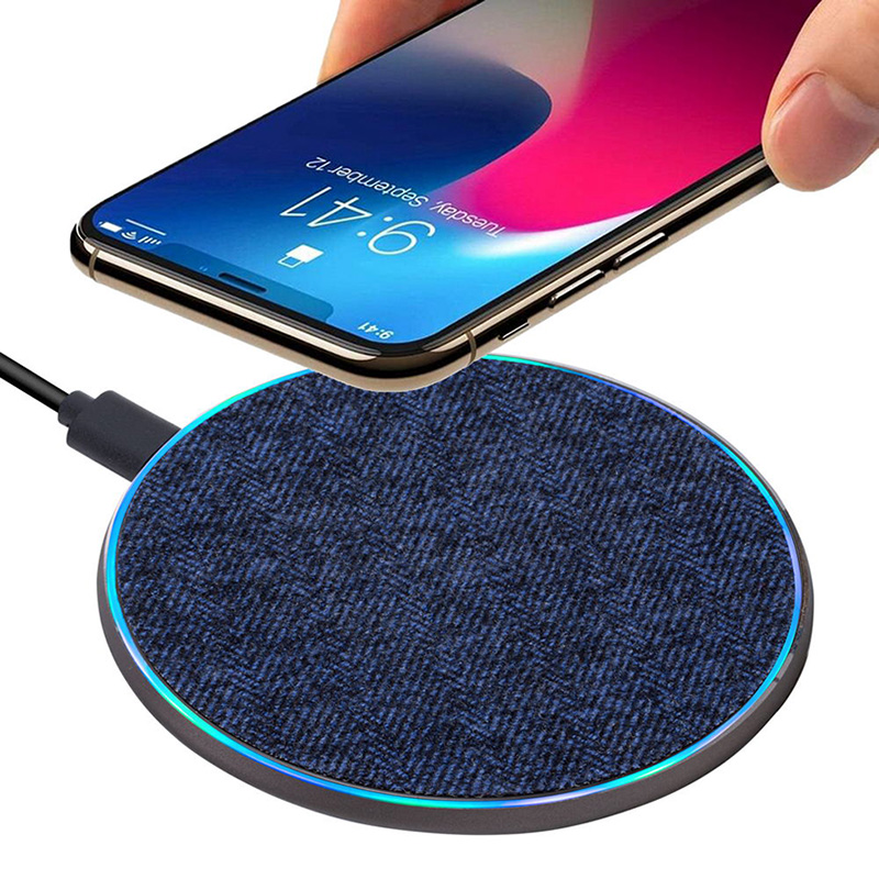 Wireless Charger Rivacase VA4915 BL3, 10W, Blue Fabric