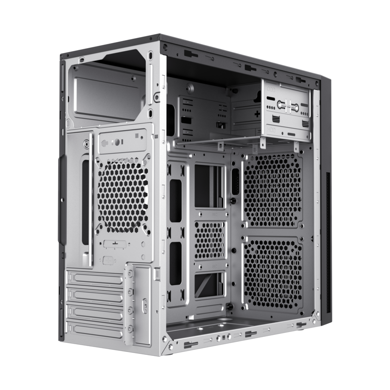 Carcasă PC Sohoo 6521BK, Micro-ATX, ATX, Negru