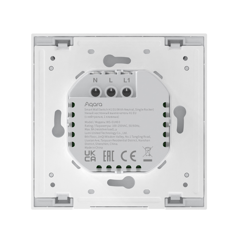Întrerupător inteligent AQARA Smart Wall Switch H1, Alb
