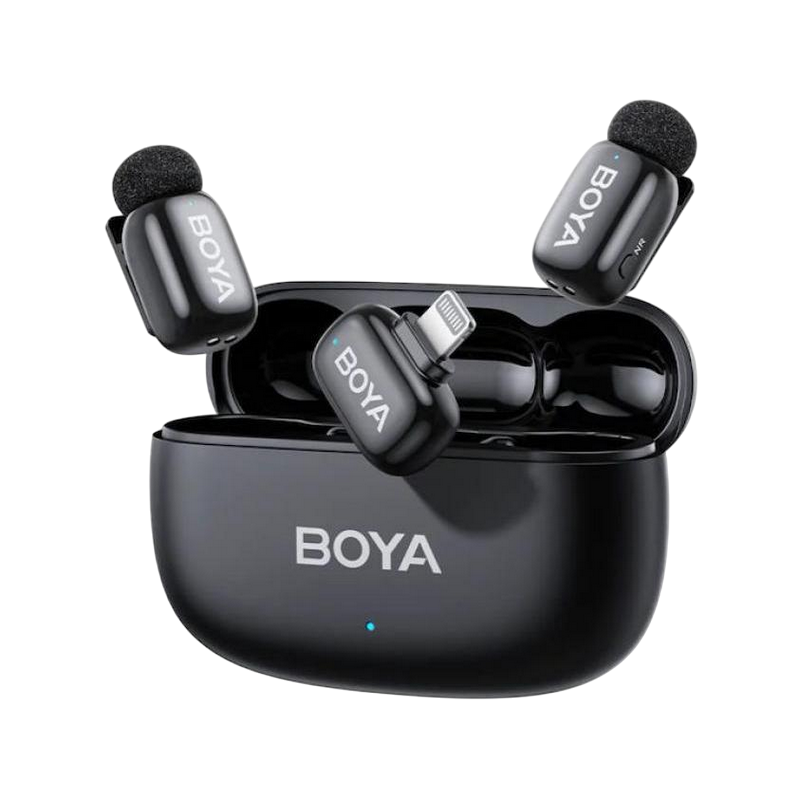 Microfon portabil pentru înregistrare vocală Boya mini 2-03 Fără fir Negru