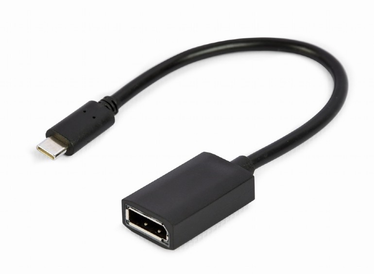 Adapter  Type-C to DP socket 0.15m Cablexpert, up to 4K at 60 Hz, A-CM-DPF-02