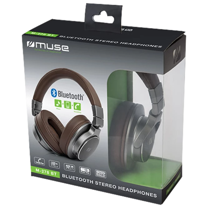 Bluetooth Headphones  MUSE  M-278 BT Brown