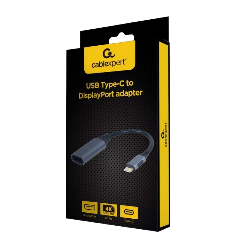 Адаптер USB APC Electronic A-USB3C-DPF-01, USB Type-C - DisplayPort (M), 0,15м, Серый