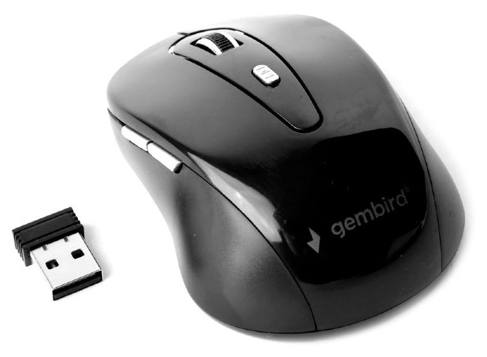 Беcпроводная мышь Gembird MUSW-6B-01, Чёрный