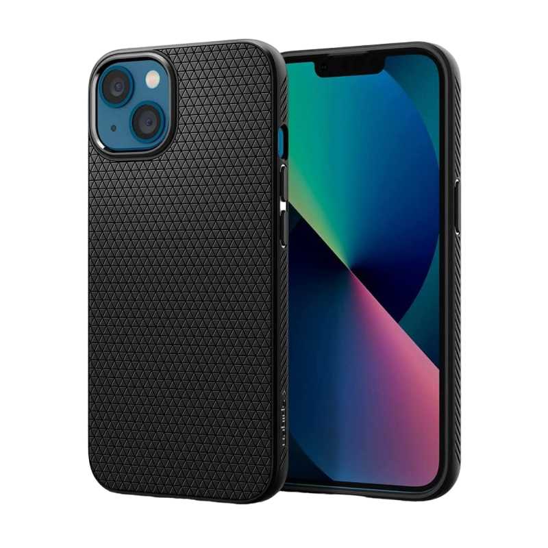 Чехол Spigen iPhone 13 mini, Liquid Air, Матовый черный