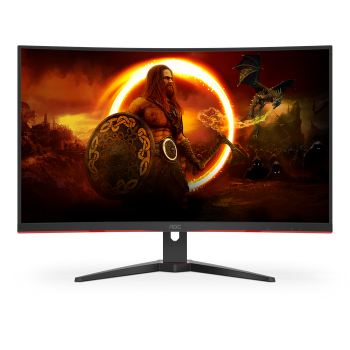 31,5" Monitor Gaming AOC C32G2ZE/BK, VA 1920x1080 FHD, Negru | Roșu
