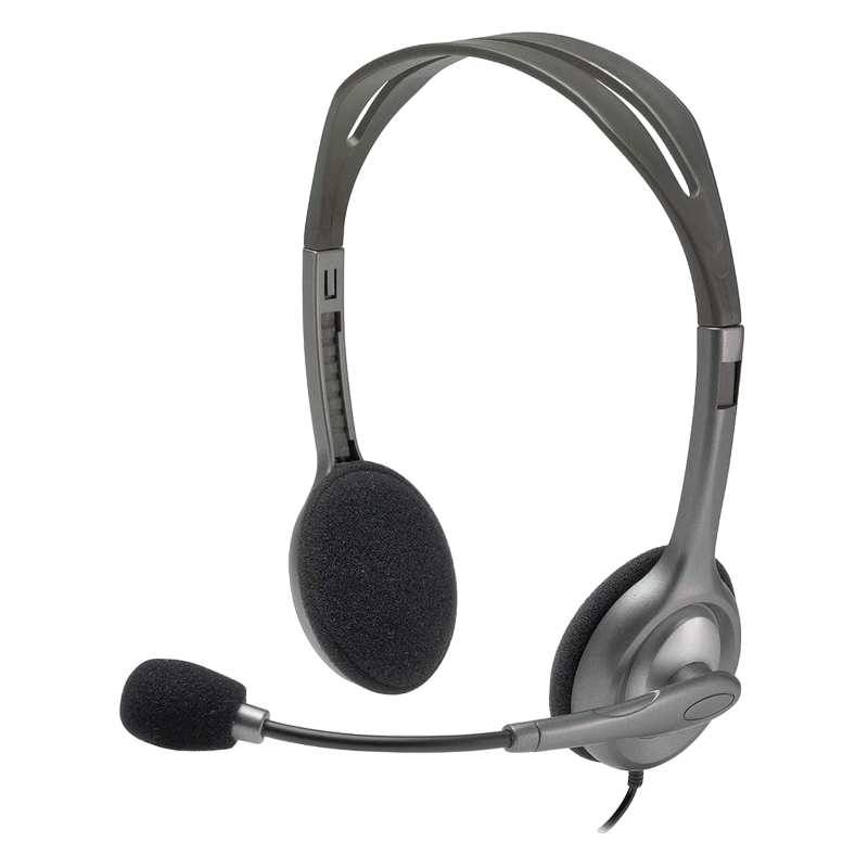 Гарнитуры для Колл-центров Logitech H110, Проводной аналоговый, Серый