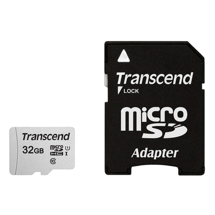 .32GB MicroSD (Class 10) UHS-I (U1),+SD adapter, Transcend 