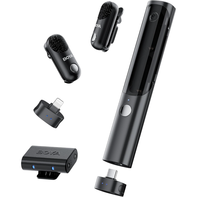 Microfon portabil pentru înregistrare vocală Boya Magic Fără fir Negru