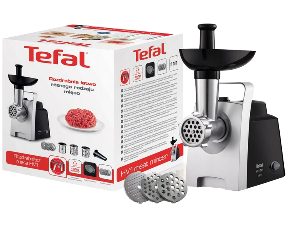 Mașină de tocat carne Tefal NE108831, Negru Argintiu