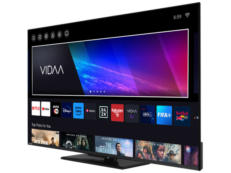 55" QLED SMART TV Toshiba 55QV3463DG, 3840x2160 4K UHD, VIDAA U OS, Negru