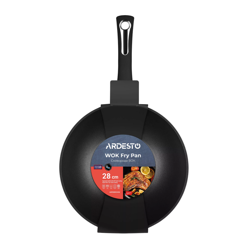 Tigaie wok ardesto ar1928gmw, 28cm, negru Thumbnail 5
