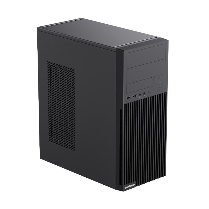 Carcasă PC Sohoo 2815BK, Midi-Tower, ATX, Negru