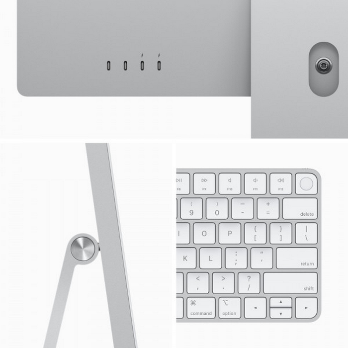 Computer All-in-One Apple iMac A2873, 24", M3 with 8-core CPU and 10-core GPU, 8GB/512GB, macOS Sonoma, Argintiu
