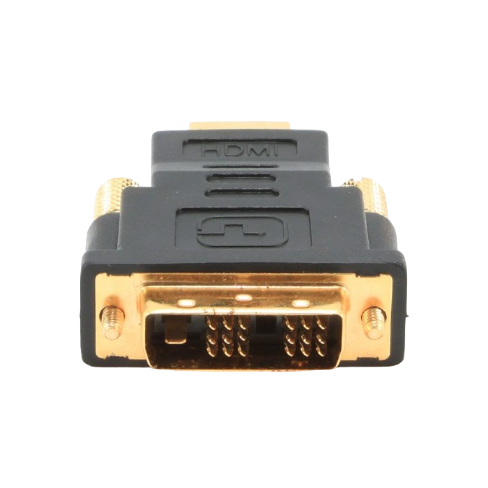 Видеоадаптер Cablexpert A-HDMI-DVI-1, HDMI (M) - DVI-I (M), Чёрный