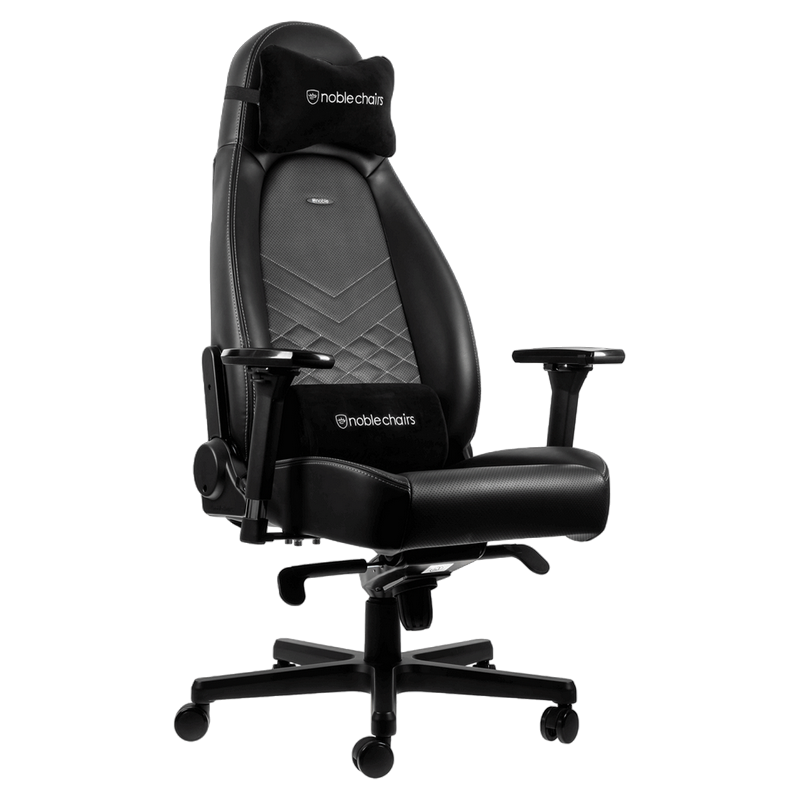 Игровое кресло Noblechairs Icon, Искусственная кожа, Черный/Белый