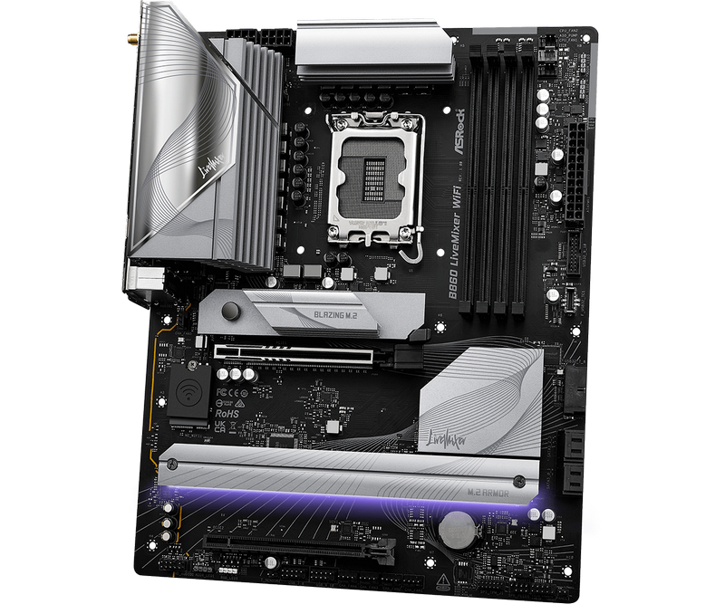 Placă de bază ASRock B860 LiveMixer WiFi, LGA1851, Intel B860, ATX
