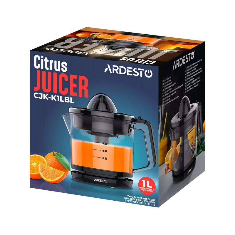 Storcător de citrice ardesto cjk-k1lbl, negru Thumbnail 4