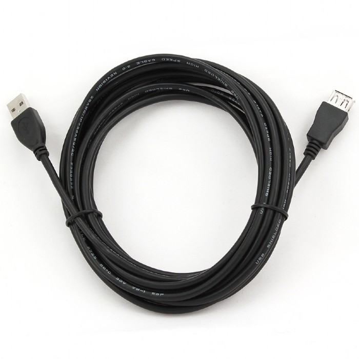 Adaptoare Cablexpert CCP-USB2-AMAF-15C, USB Type-A (F)/USB Type-A, 4,5m, Negru