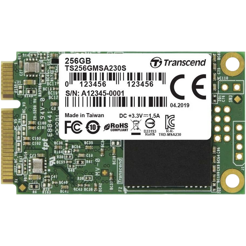 Накопитель SSD Transcend MSA230S, 256Гб, TS256GMSA230S