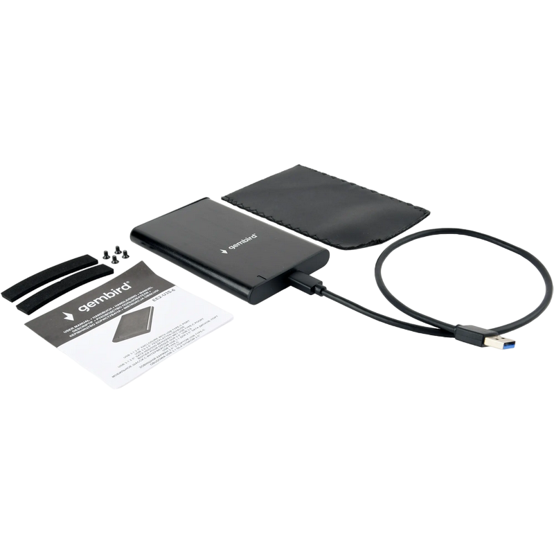Внешний корпус Gembird EE2-U3S-6, Чёрный (EE2-U3S-6)