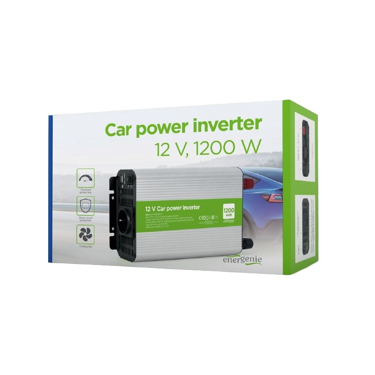 Invertor Auto Energenie EG-PWC1200-01, 1200W, Multicolor