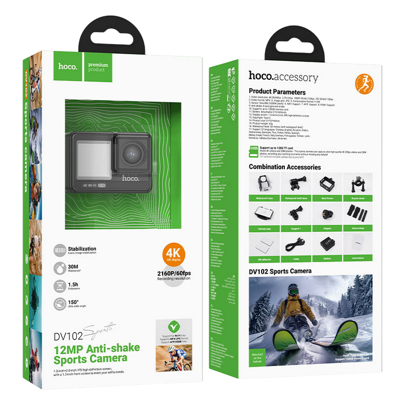 Экшн-камера Hoco DV102 Черный