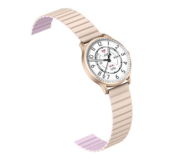 Kieslect Smart Watch Lora, Magnetic Strap, Gold