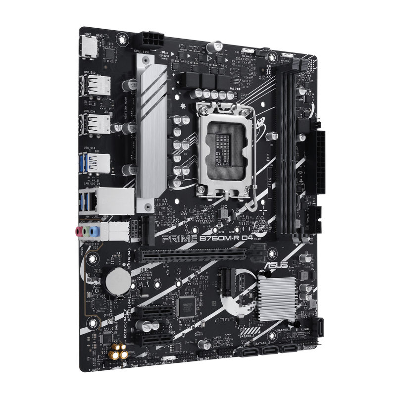 Placă de bază ASUS PRIME B760M-R D4, LGA1700, Intel B760, Micro-ATX