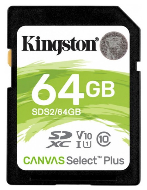 Карта памяти Kingston Canvas Select Plus, 64Гб (SDS2/64GB)