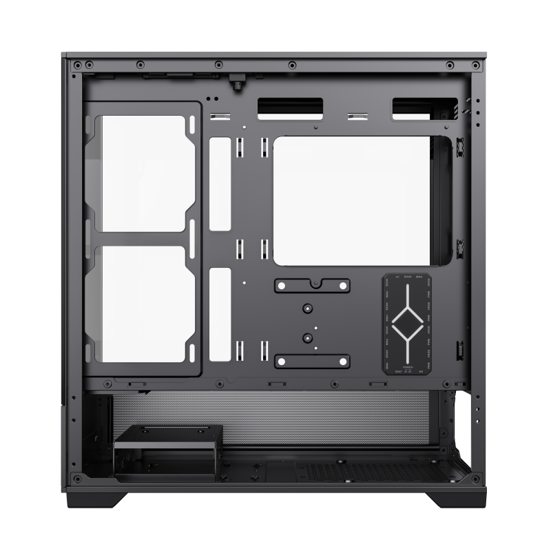 Carcasă PC Gamemax Vista M, Midi-Tower, Fără PSU, Negru